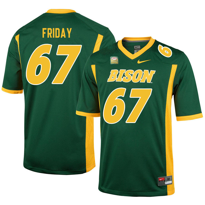 Men #67 Bryce Friday North Dakota State Bison College Football Jerseys Sale-Green
